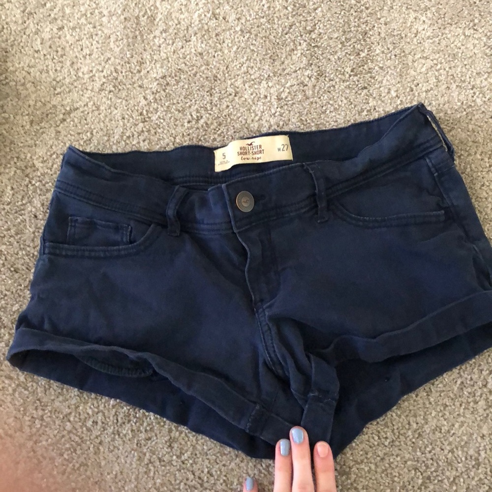 Blue, Low Rise Short- Shorts